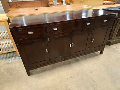 Stylish Dark Wood Sideboard with Storage