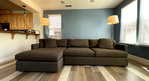 Cratebarrel lounge deep L shape sofa