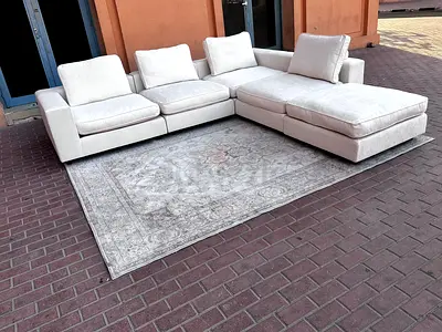 Modular feather filled marina home sofa