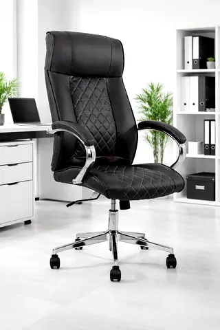 Executive Office Chair – Leather Office Chair with Adjustable Height