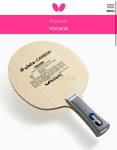 Butterfly Viscaria Table Tennis Paddle