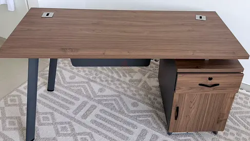 Modern Wooden Study Table with Storage