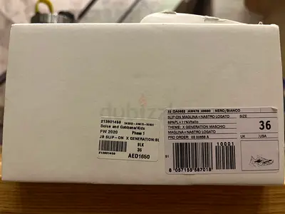 Dolce and gabbana  jb slip on x generation black kids shoes (model 2020/unused and in box still)