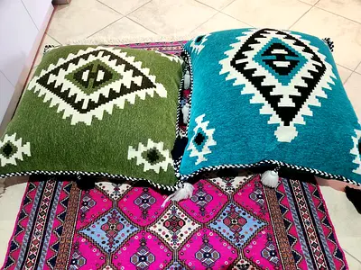 2 Colorful Cushions