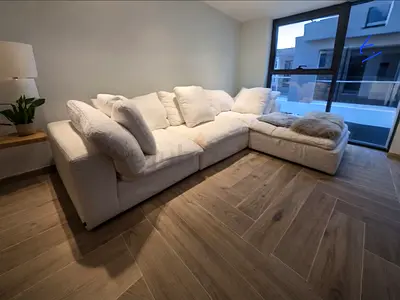 Comfortable Marina home Luscious original Sofa with footstool