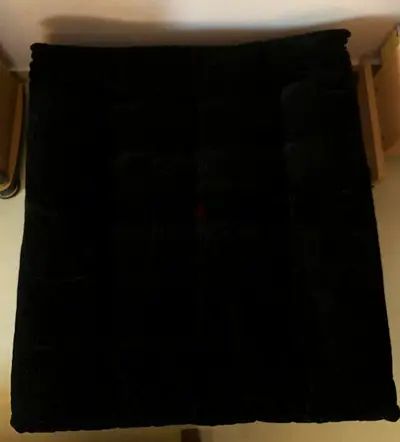 Black Plush Sofa Cushion
