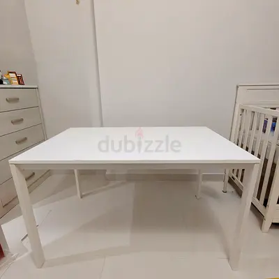 Sleek White Dining Table