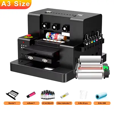 UV Printer Impresor L805 UV Flatbed Printer Machine UV DTF Printer For Bottle Wood Metal A3 UV Flatb