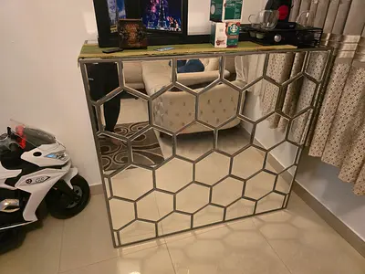 Stylish glass bar with storage