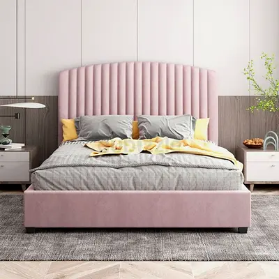 Stylish Pink King Size Bed