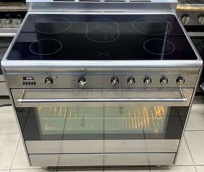 SMEG LATEST MODEL update full electric ceramic 5 hobs cooking range oven dual fan stove 90x60 Italia