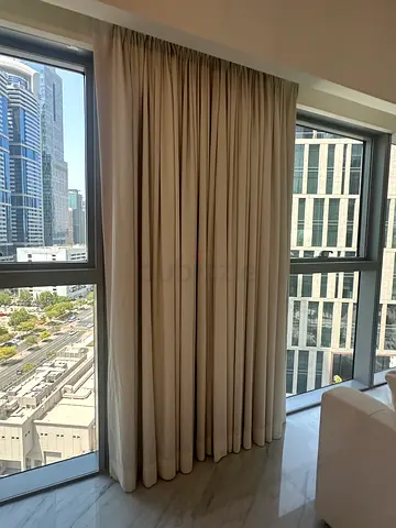 Cream linen Blackout Curtains - 4 panels