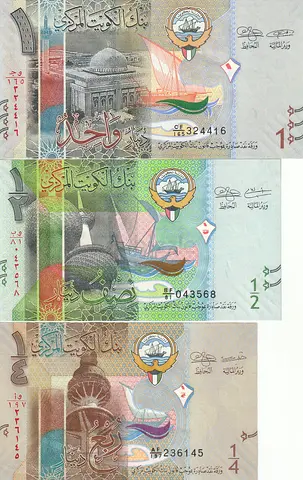 KUWAIT BANKNOTE SET 2014