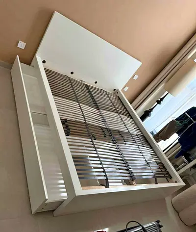 Ikea malm king size bed frame with Ikea Brand mettres available in perfect condition