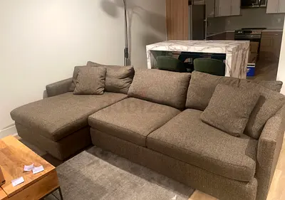 Lounge deep Cratebarrel sectional sofa