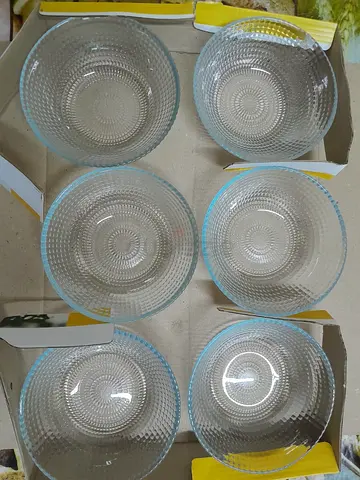 Set of 6 Elegant Glass Bowls