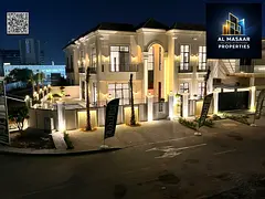 The best corner villa in Ajman, opposite Al Hamidiya Park and near the mosque, ready to move in with