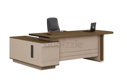 Modern Executive Office Desk with Storage