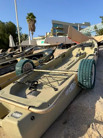 Fishing pedal Kayak with fishing equipment