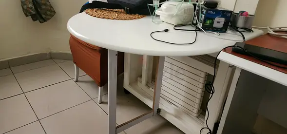 Dinning table with folding feature