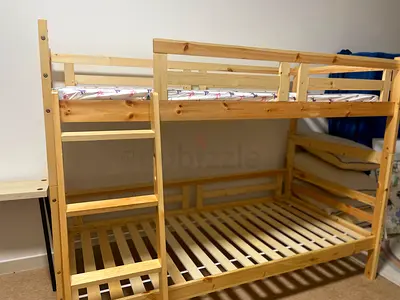 Sturdy Wooden Bunk Bed for Kids