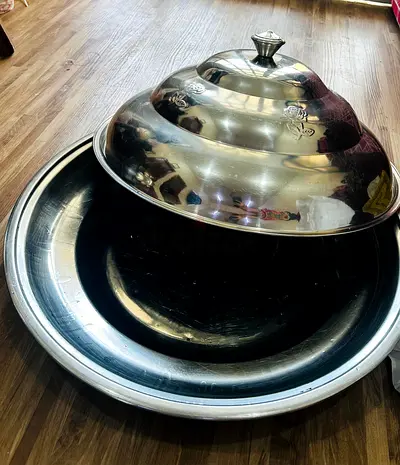 Elegant large Stainless Steel Serving Dish Set