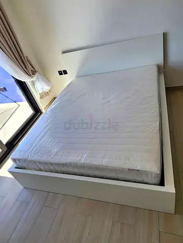 IKEA malm double bed (140 x 200) frame with mattress and 2 storage drawers for sale