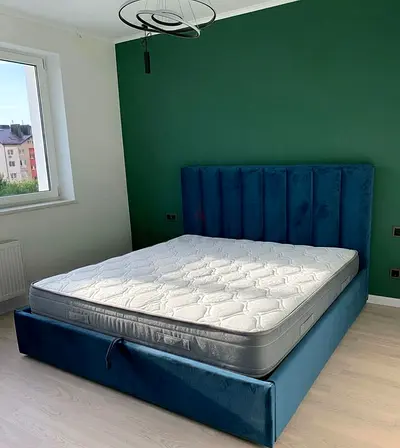 Stylish Velvet King Size Bed