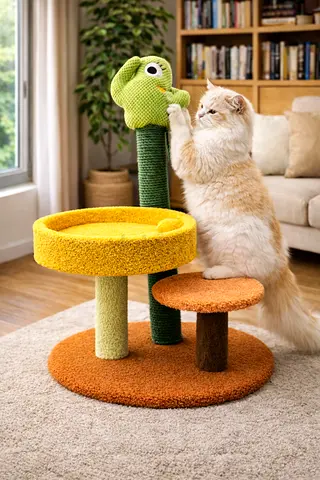 Adorable Cat Tree with Interactive Features