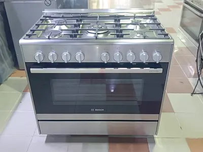 Bosch Brand 90cm ,Full Gas 5 Burner Cooker Range Stainless Steel body