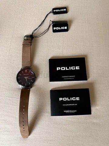 Police Tasman Brown Leather Watch