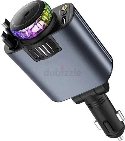 Portable Car USB Charger with LED Light 5 in 1