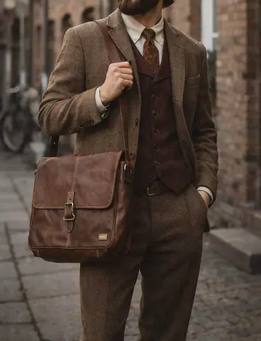 Branded Leather Messenger Bag for Everyday Use