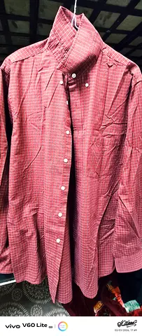 Van heusen red shirt with stripe