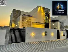 Luxury villa for sale, European design, registration fees included, negotiable price with bank finan
