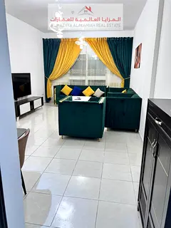 For monthly rent - One bedroom apartment with living room and 2 bathrooms, fully furnished in Al Taa