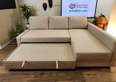 Ikea L Shape Sofa cum bed with big storage in L