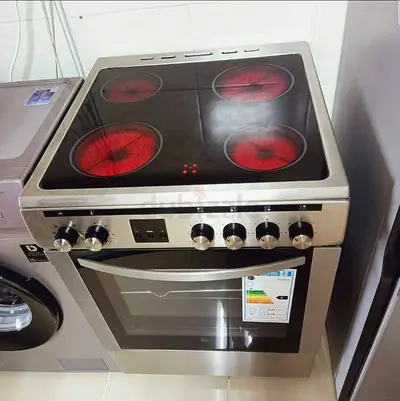 HOOVER latest model full electric ceramic 4 hobs cooking range oven fan stove 60x60