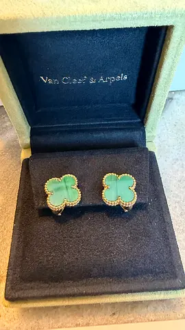 Van cleef malachite earrings
