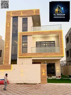 Modern two-story villa with a rooftop terrace, 6 master bedrooms, and a swimming pool, with a direct