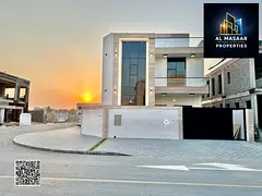 Luxury villa in Ajman, first occupancy, price inclusive of registration fees, freehold ownership, pe