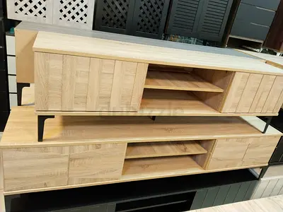 Stylish Wooden Entertainment Center with Ample Storage
