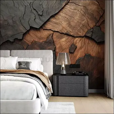 Stylish Bed with Modern Wall Design