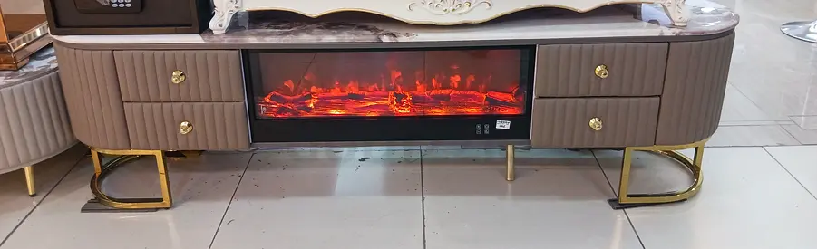 Elegant Electric Fireplace TV Unit