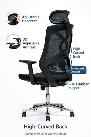 Ergonomic Office Chair – Adjustable Height Office Chair with Lumbar Support