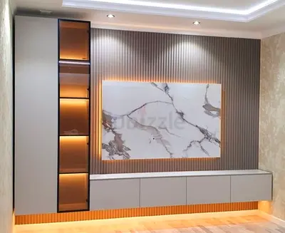Luxury TV unit wall design