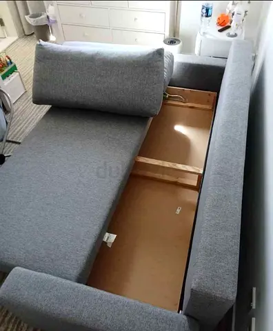 Comfortable Grey Sofa with Storage