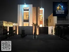 Villa with all registration and ownership fees included, ready to move in, in one of Ajman's mos