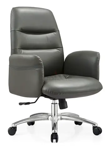 Medium back executive leather chair heavy-duty