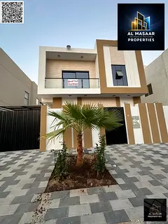 Luxury villa in Al Zahia, two floors with a roof, 6 master bedrooms, freehold ownership, all nationa